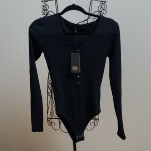 Frye black long sleeve bodysuit